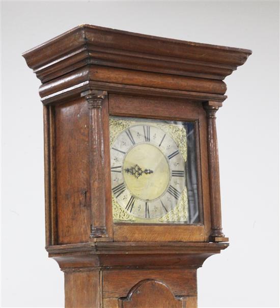 Thomas Dadswell, Burwash. A George III oak thirty hour longcase clock, 6ft 4in.